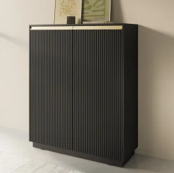 Komoda ROY do przedpokoju w stylu nowoczesnym KW104 - czarna