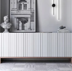 Komoda RTV Glamour Szafka RTV Glamour Biały 168 cm