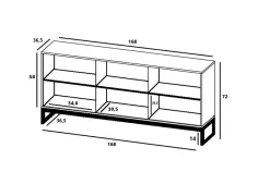 Komoda RTV Glamour Szafka RTV Glamour Biały 168 cm