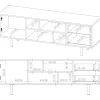 Komoda RTV NUBI 06 czarny