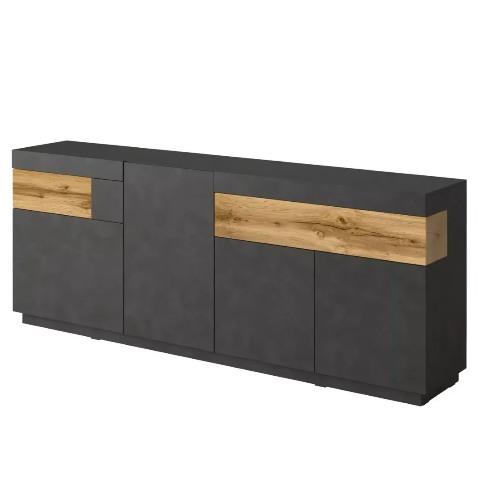 Komoda SILKE 4D2S 219cm matera/dąb wotan