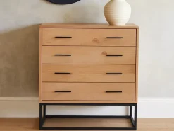 Komoda Sydney I drewniana loft, kolor dębowy