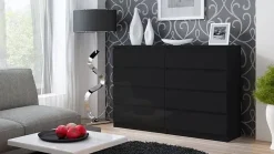 Komoda Syntia 120 cm - czarna