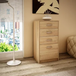 Komoda szafka 45cm 4S DĄB SONOMA regał 4 szuflady