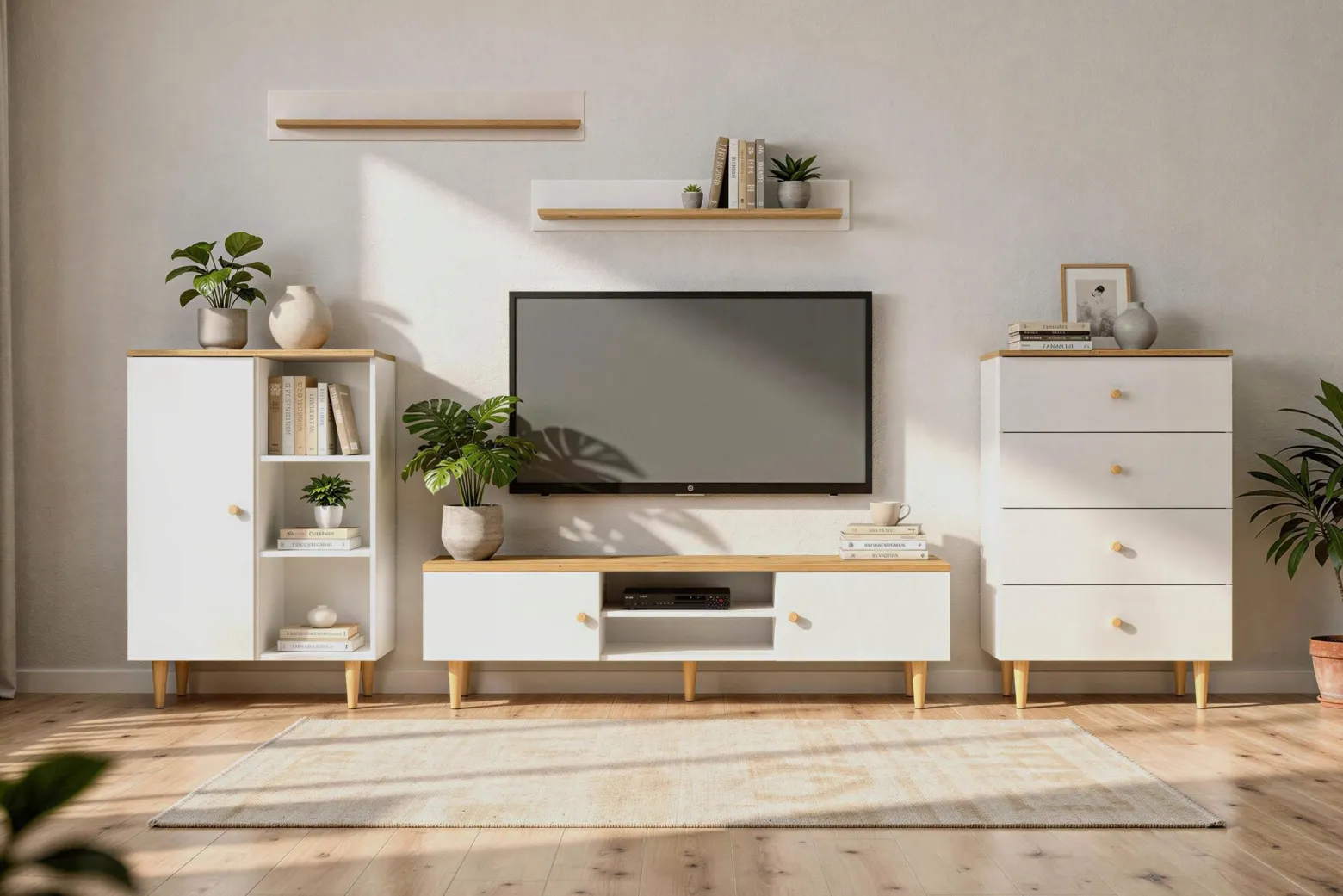 Komoda szafka RANGE COM 70 4S artisan-biały szuflady regał ubrania zabawki