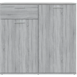 Komoda Szafka Stolik Półki Do Salonu Pokoju Szary Mat 80x36x75 cm