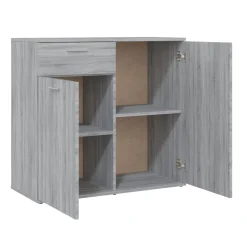 Komoda Szafka Stolik Półki Do Salonu Pokoju Szary Mat 80x36x75 cm