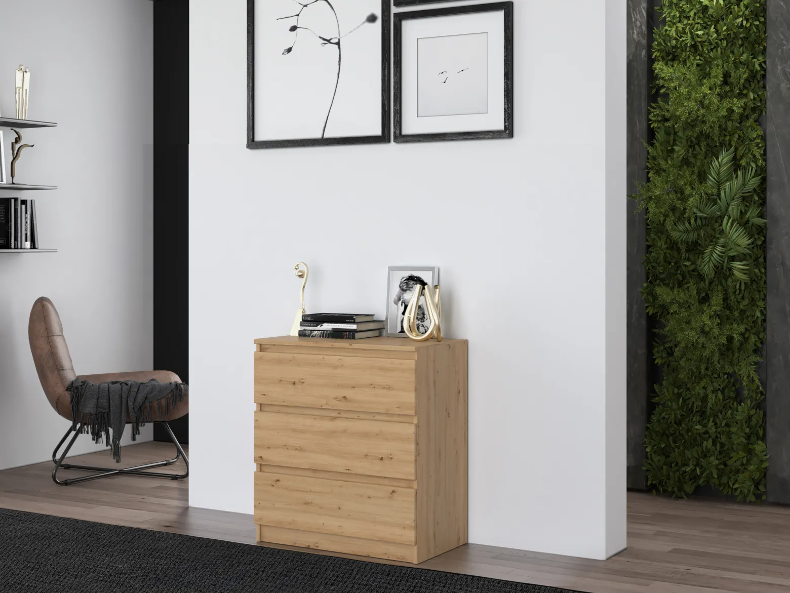 Komoda szafka 3 szuflady M3 - Dąb artisan