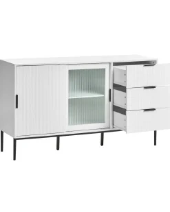 Komoda szafka z drzwiami 150 cm biała