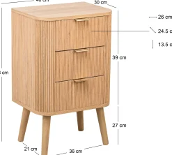Komoda 3-szufladowa z naturalnego drewna