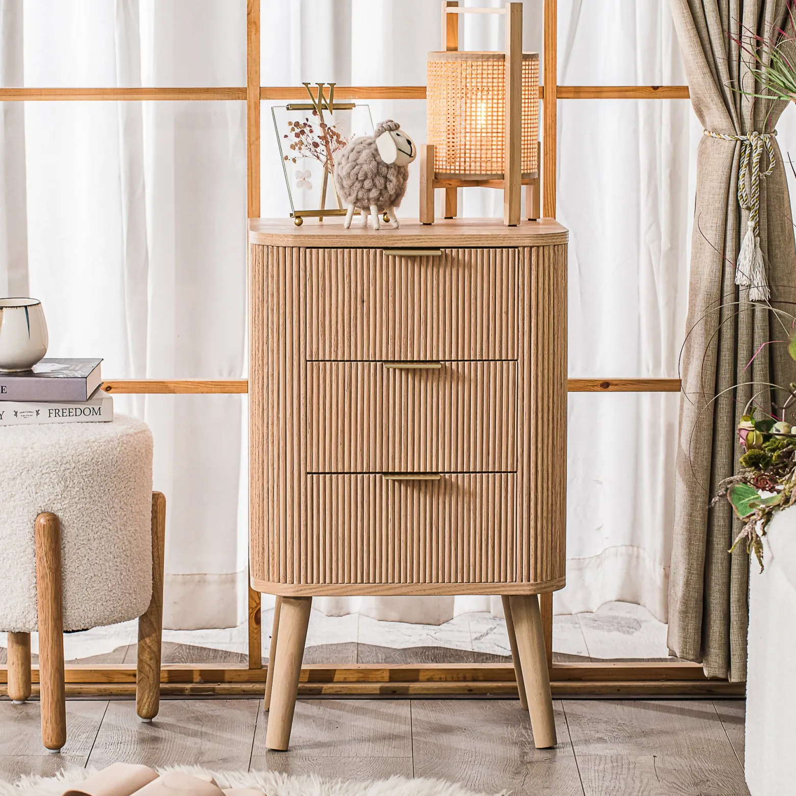 Komoda 3-szufladowa z naturalnego drewna