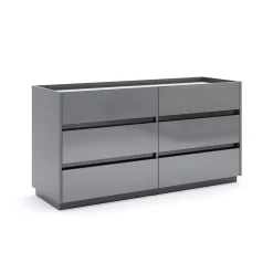 Komoda 6 szuflad 73x140 grafit mat