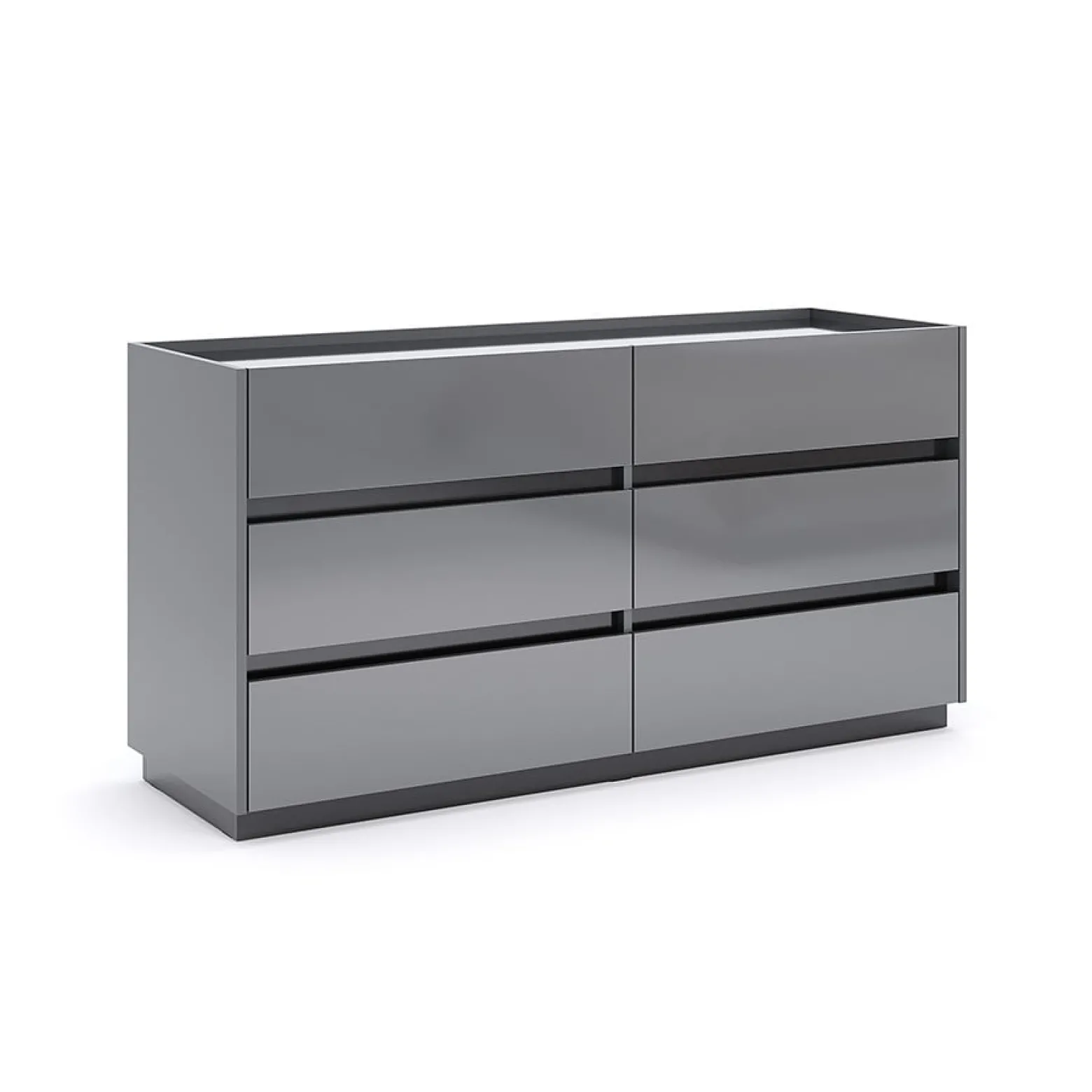 Komoda 6 szuflad 73x140 grafit mat