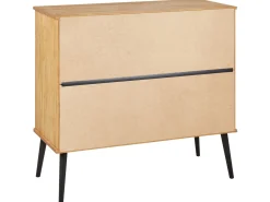 Komoda 2 szuflady 2 drzwiczki jasne drewno
