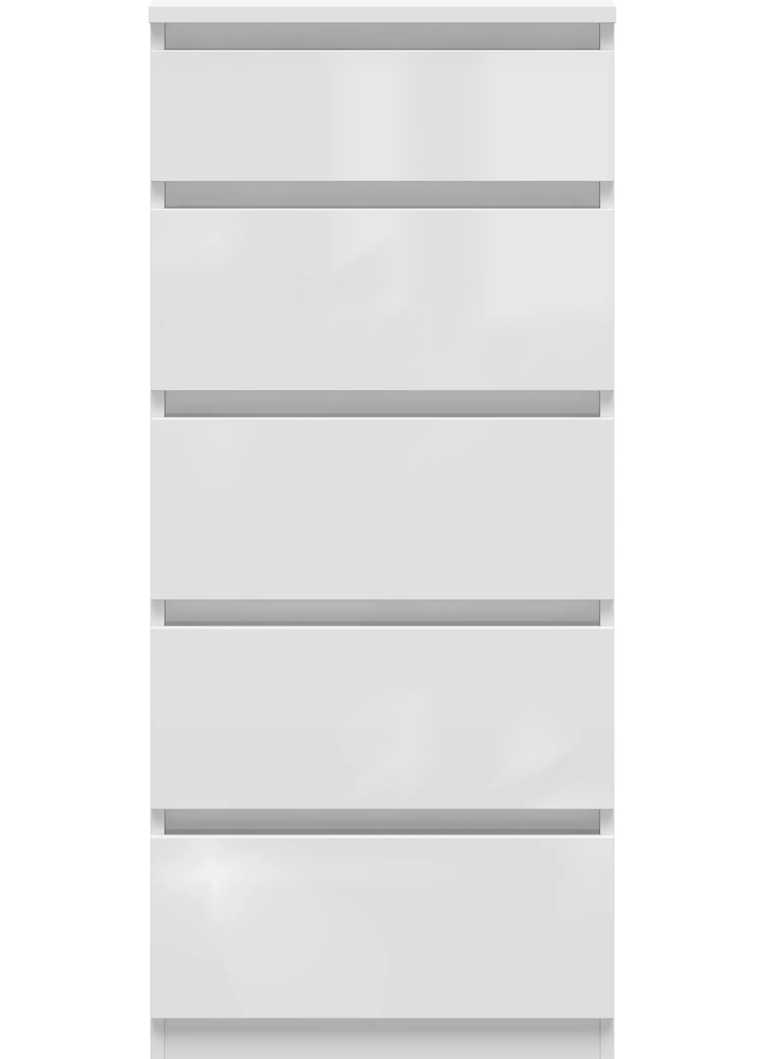 Komoda Tetrix 50 cm z 5 szufladami biały połysk