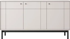 Komoda TOKYO 154 cm Szeroka Kaszmir Pojemna 3 Drzwi Frez Ozdobny Nóżki
