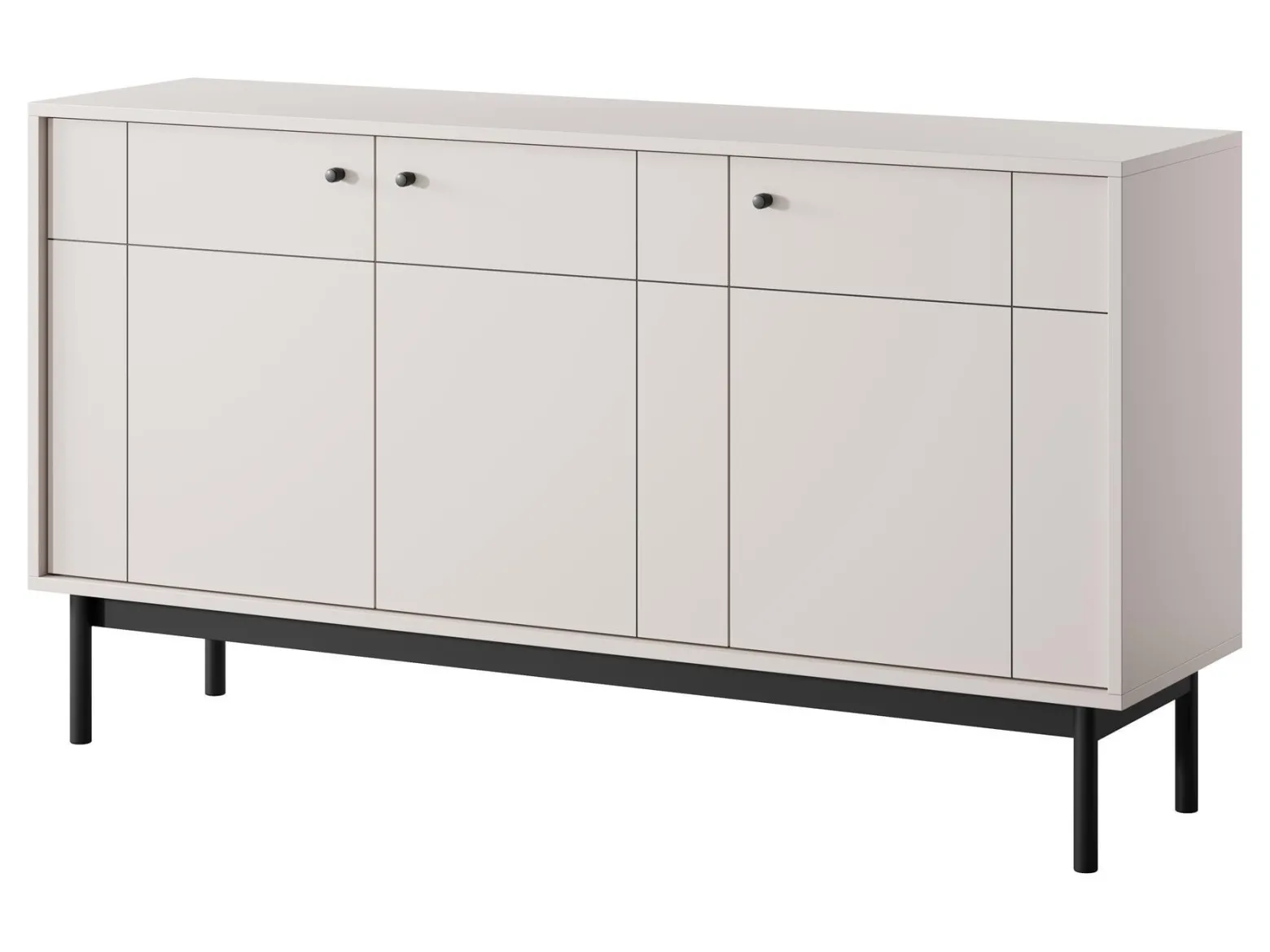 Komoda trzydrzwiowa na wysokich nogach PANDA CASHMERE