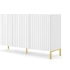 Komoda WAVE 150 cm 3D frez biały mat