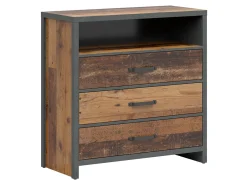 Komoda Weston 90 cm z 3 szufladami i półką sosna old style