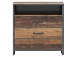 Komoda Weston 90 cm z 3 szufladami i półką sosna old style