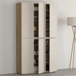 Komoda wysoka 105 cm do salonu z półkami CRISS