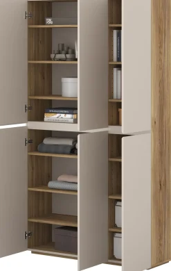 Komoda wysoka 105 cm do salonu z półkami CRISS