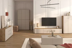 Komoda wysoka 105 cm do salonu z półkami CRISS