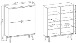 Komoda wysoka DRIMO PK107 do salonu