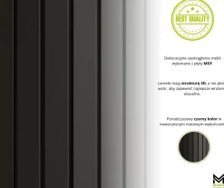 Komoda ZAMA 3 w kolorze czarny mat.