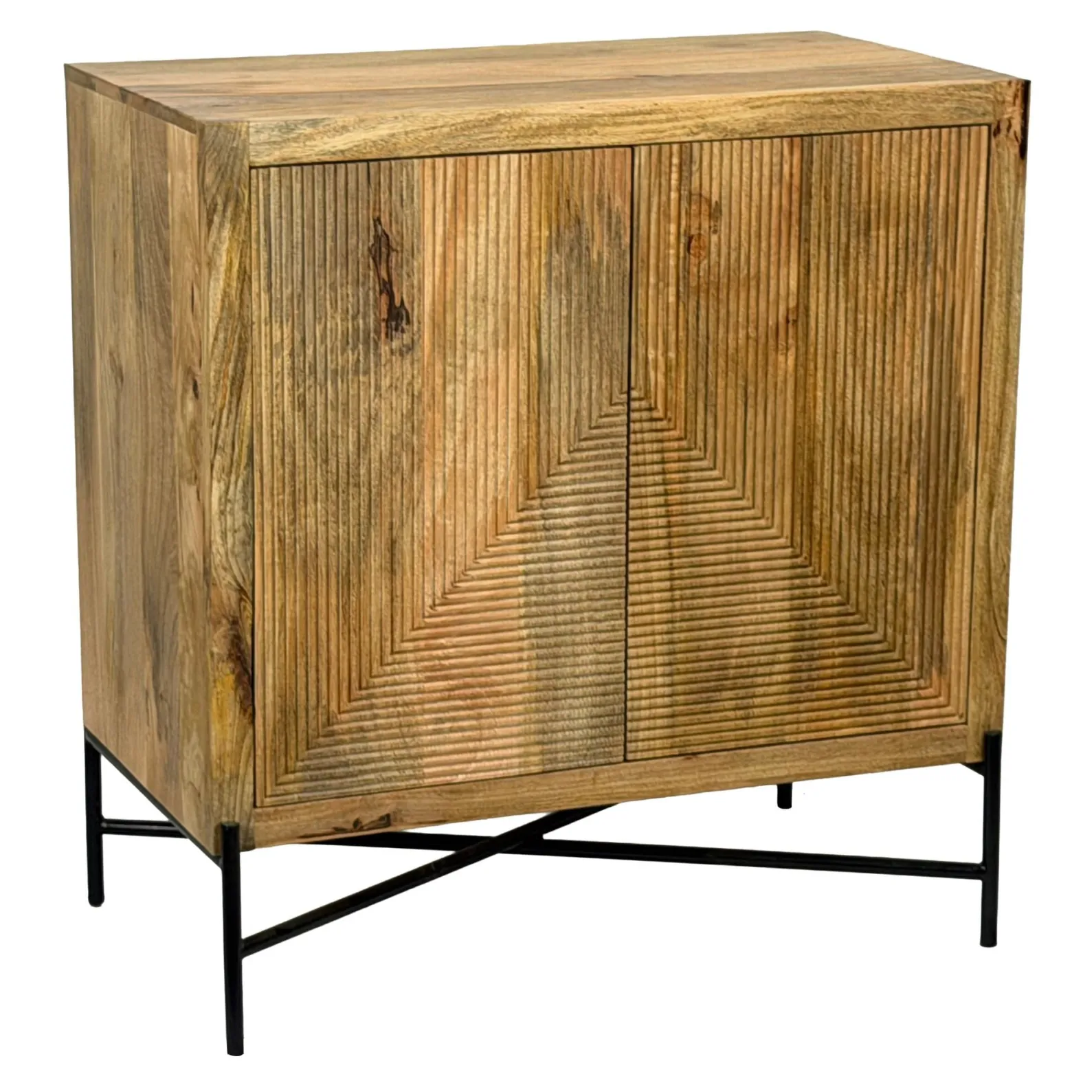 Komoda z litego drewna 91x96cm Szafka stojąca do przedpokoju z drzwiami