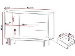 Komoda z szufladami Alsy 3S2D AL07