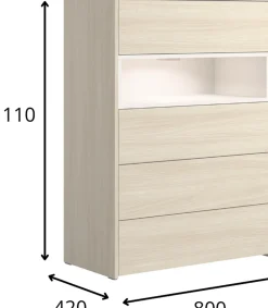 Komoda z szufladami 80 cm do sypialni VESSI