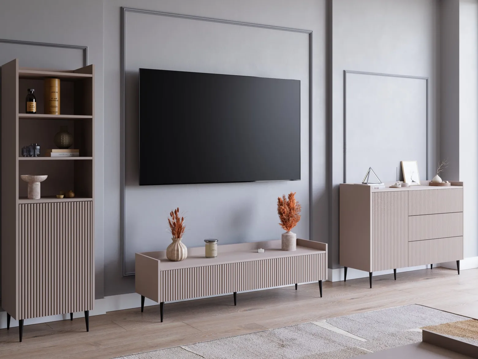 Komoda z szufladami do salonu 126 cm ASPERO