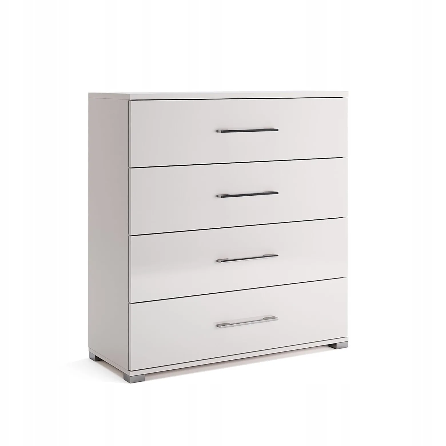 KOMODA Z 4 SZUFLADAMI Flory 100cm biały połysk