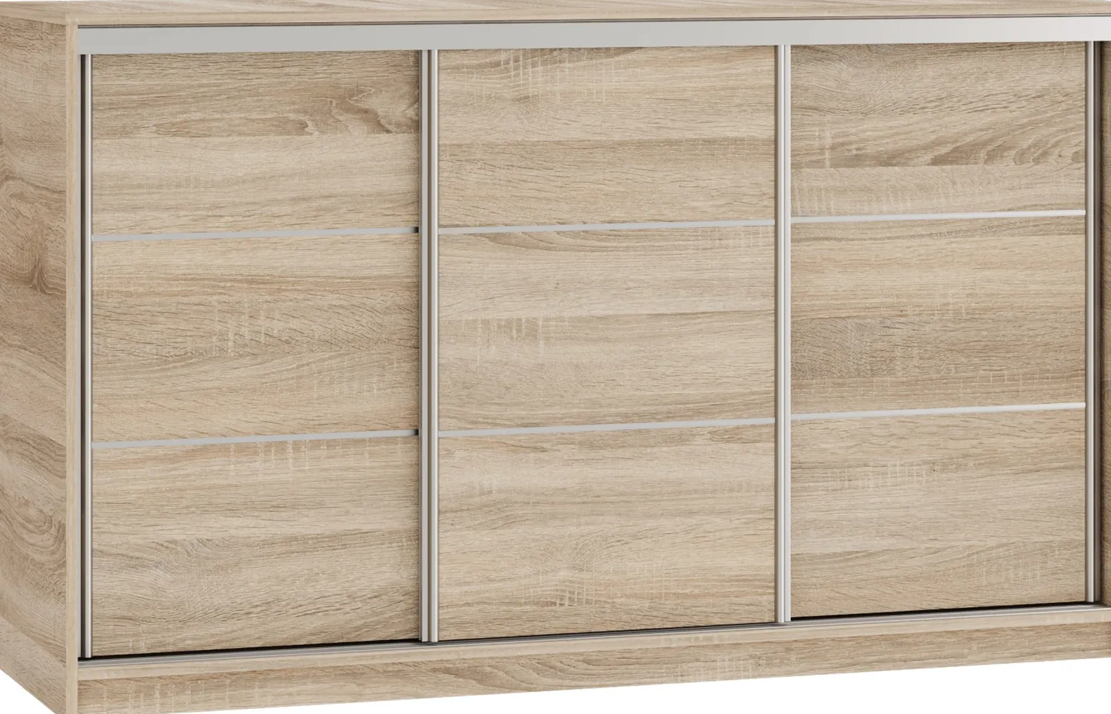 Komoda z szufladami i drążkami 160 cm TOP dąb sonoma