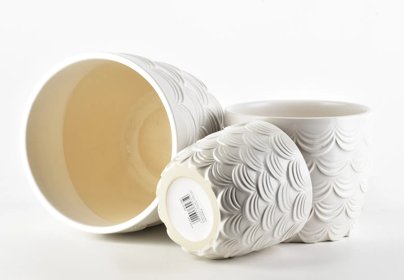 Komplet 3 doniczek ceramicznych NEVA