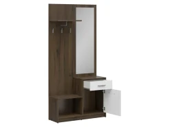 Komplet do przedpokoju Nepo Plus 90 cm dąb noble/biały