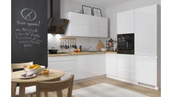 Komplet kuchenny narożny Sole 260x225 cm biały połysk