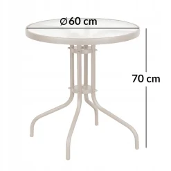 Komplet mebli balkon ogród stół + 2x krzesła Bergamo 6060 MI 2os. Taupe