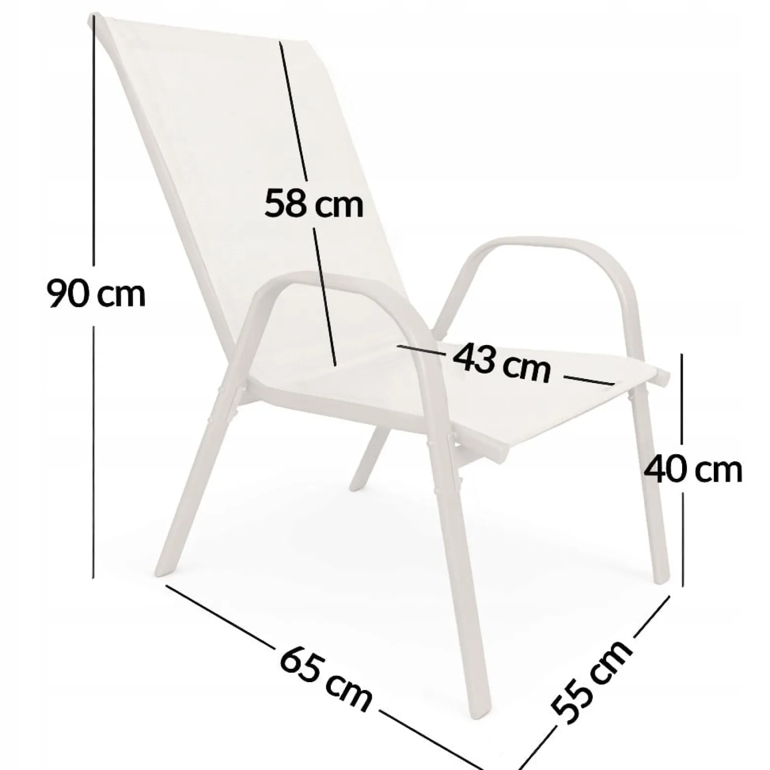 Komplet mebli balkon ogród stół + 2x krzesła Bergamo 6060 MI 2os. Taupe