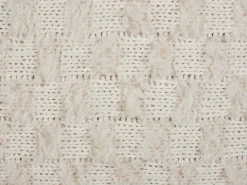 Komplet 2 poduszek pleciona 45 x 45 cm beżowe