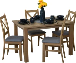 Komplet stół 120x80 z 4 krzesłami M008-4 Dąb Artisan