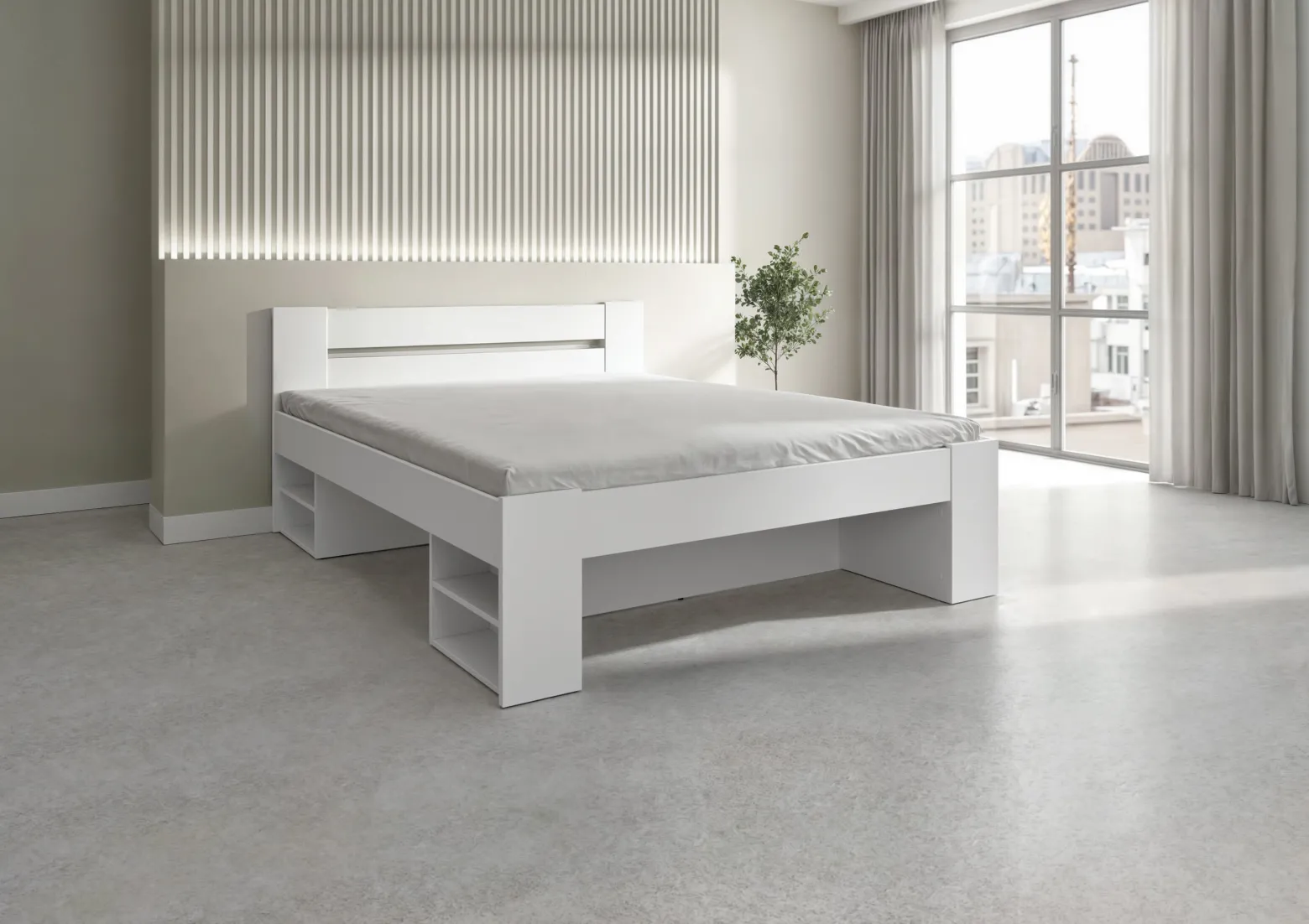 Łóżko Nepo Plus 160x200 białe