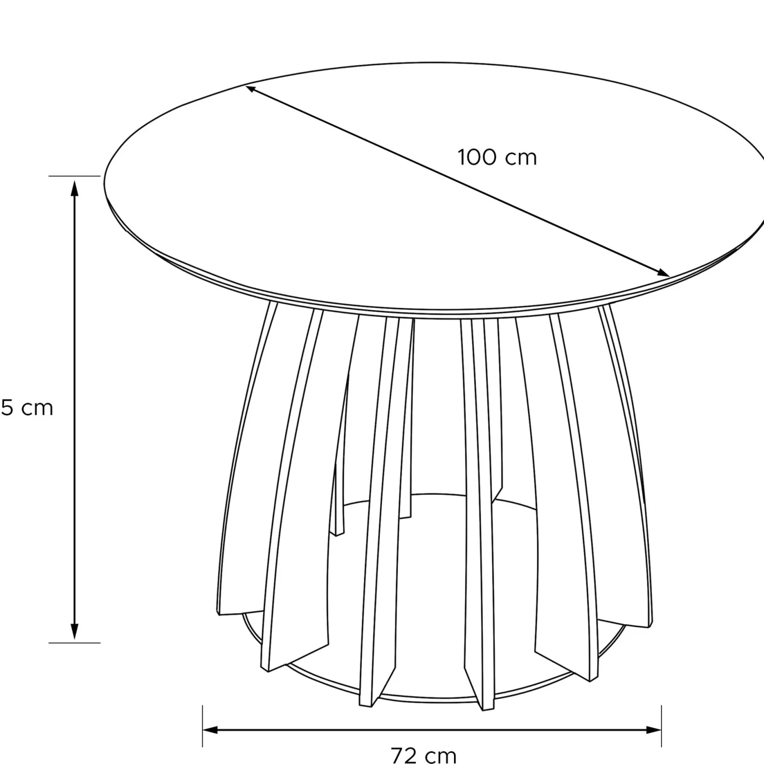 KONSIMO APOLI Okrągły stół do jadalni ⌀100 cm kolor dąb naturalny