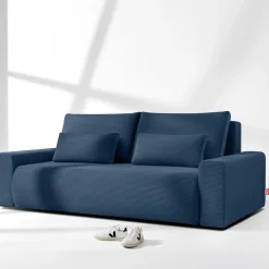 KONSIMO MOLLIS rozkładana sofa trzyosobowa, pojemnik na pościel, sztruks