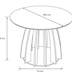 KONSIMO APOLI Okrągły stół do jadalni ⌀100 cm kolor dąb naturalny
