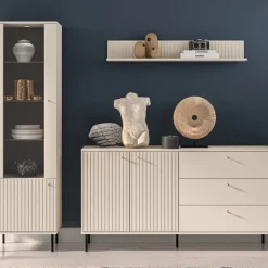 KONSIMO DROMA Półka wisząca w kolorze kremowym