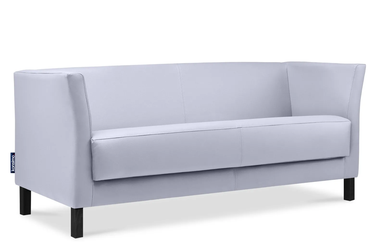 KONSIMO ESPECTO Sofa trzyosobowa z ekoskóry do salonu, szara