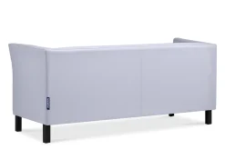 KONSIMO ESPECTO Sofa trzyosobowa z ekoskóry do salonu, szara