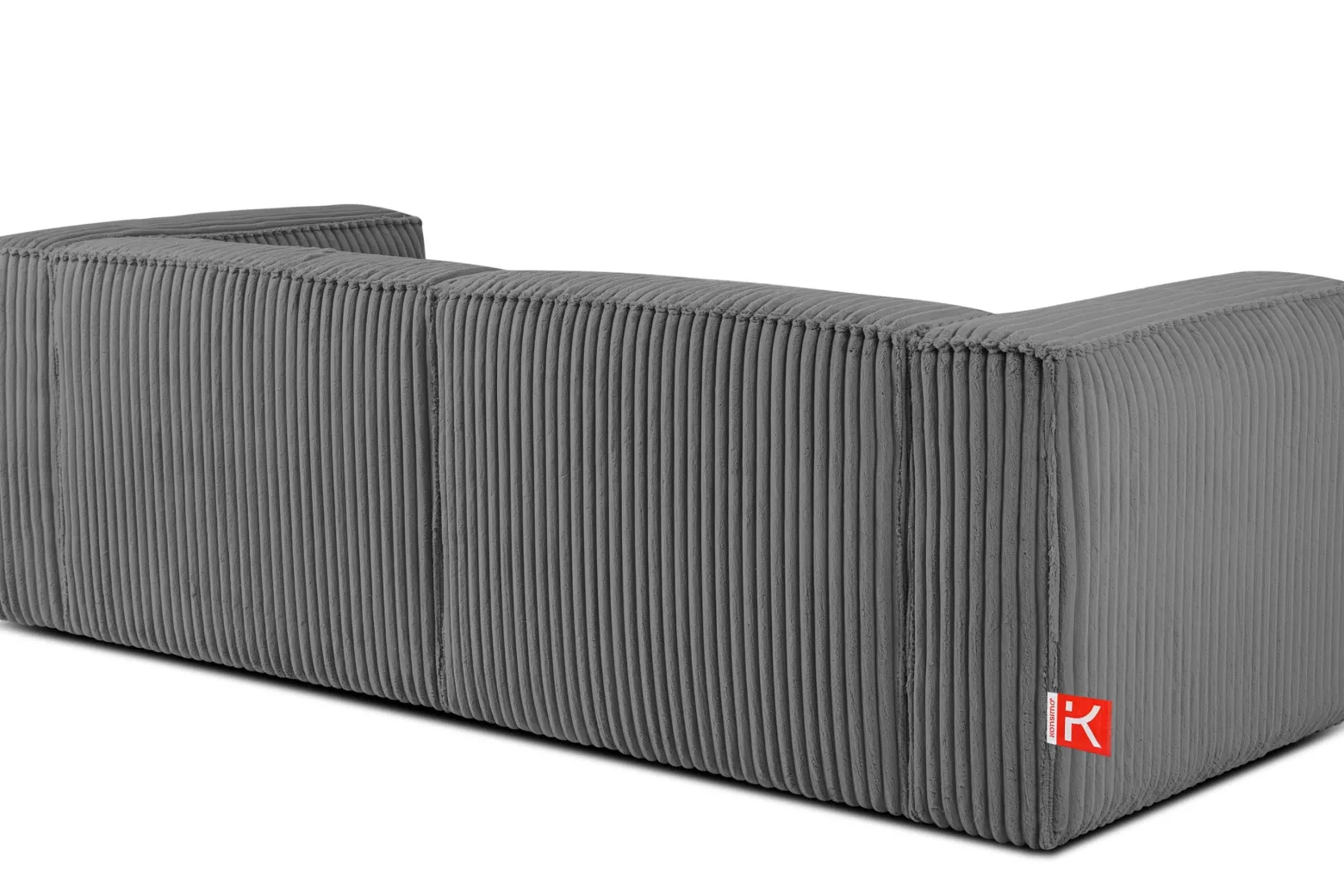 KONSIMO FEROX Nowoczesna sofa trzyosobowa w tkaninie sztruksowej